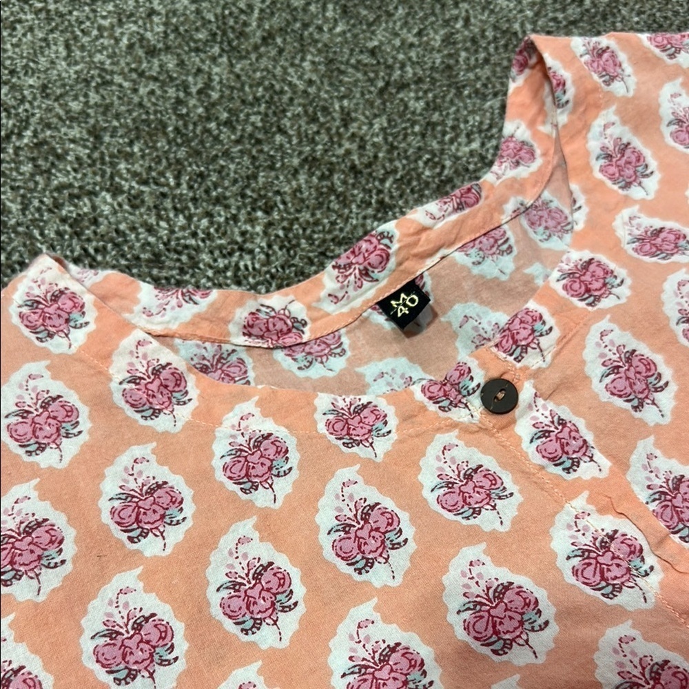 Peasant Pink and White Patterned Dress - marked EU size 40 - fits like a 6/8 Med - Picture 9 of 10
